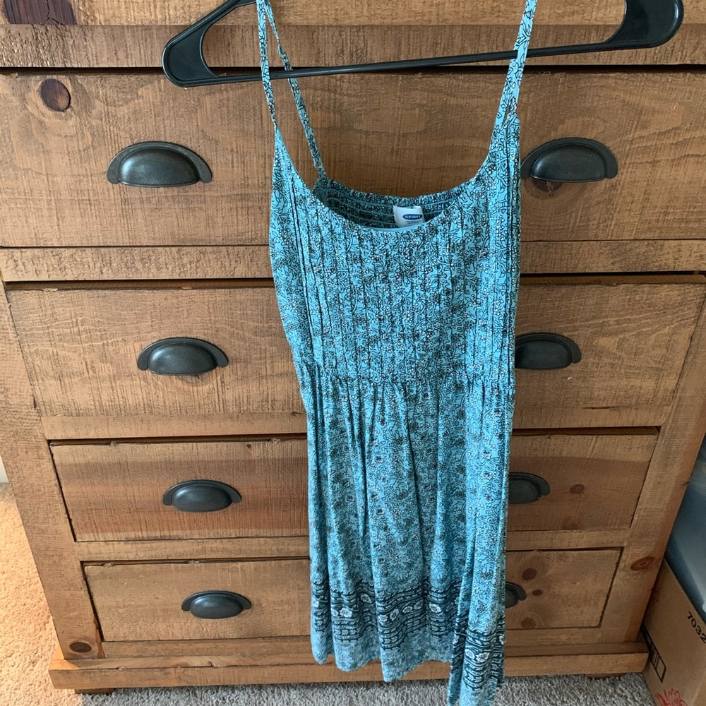 Blue shirt dress